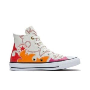 Converse Chuck Taylor All Star Le High Egret Red Orange Women’s size 9